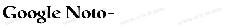 Google Noto字体转换